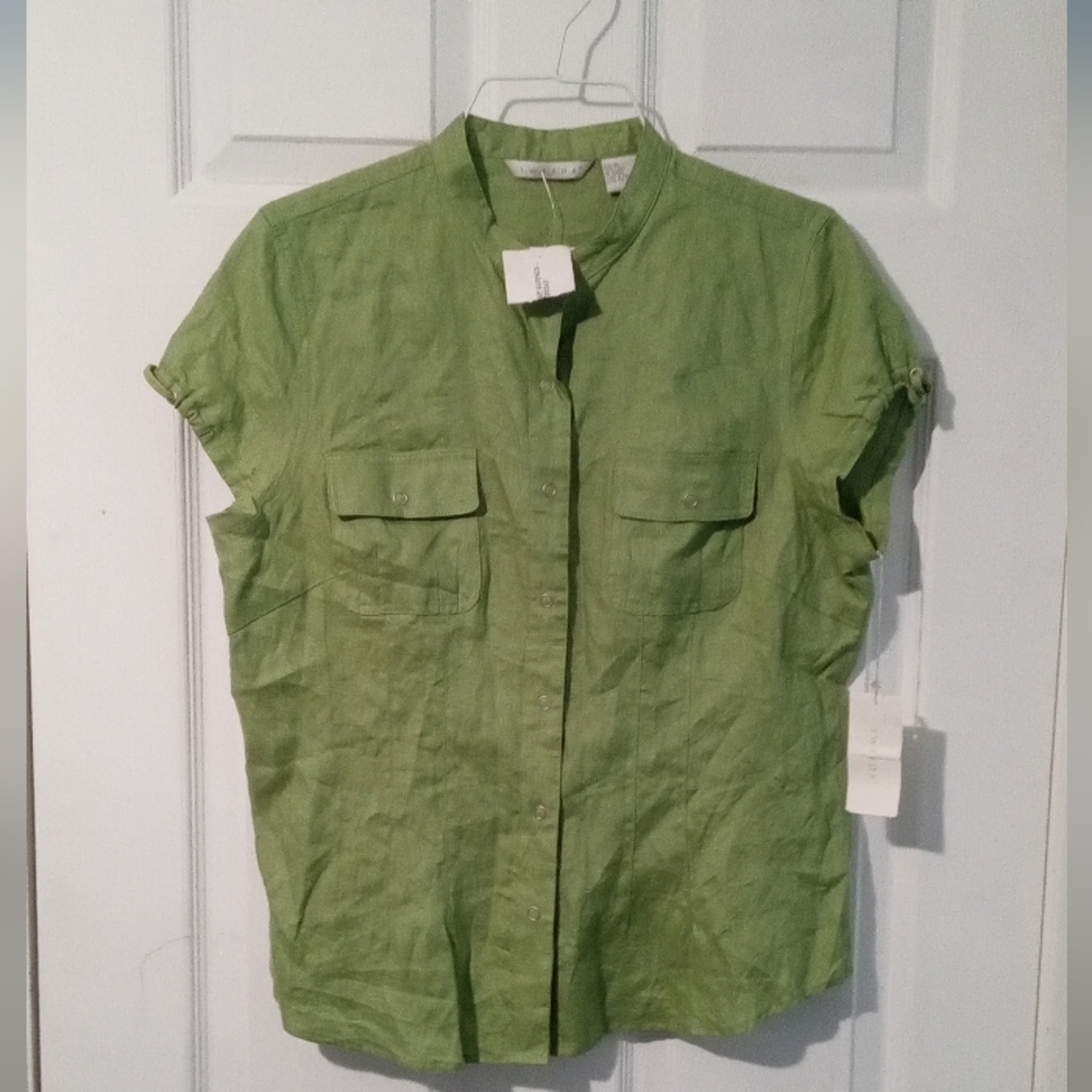 Tweeds Green Button Down Shirt